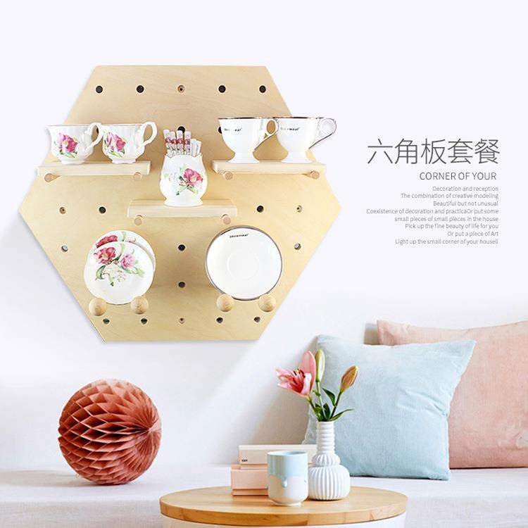 置物架直销家居北欧创意风格多功能收纳木制品木质洞洞板