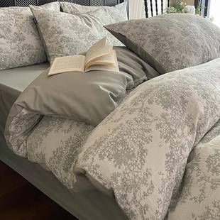 冬季 高端60S纯棉水洗棉床上四件套100全棉床品被套床单床笠三件套