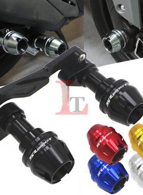 适用隆鑫无极SR150GT 150S改装排气管防摔球前轮防摔保护块前叉杯