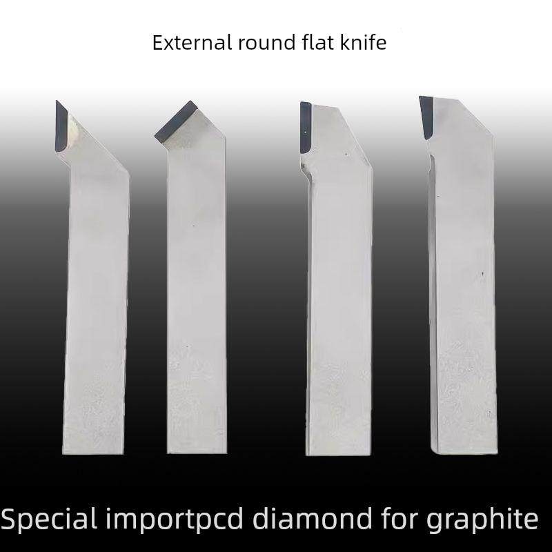 Pcd金刚石石墨刀铝粉外圆平倒角刀进口车刀陶瓷Peek碳纤维
