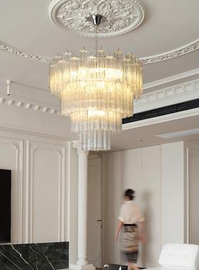 法式MURANO玻璃吊灯南洋中古客厅轻奢水晶餐厅覆古别墅楼梯灯