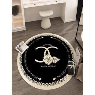 法式覆古风格地毯客厅卧室床边家高端轻豪华圆形入口防滑防污地垫