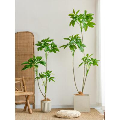 模拟绿色植物室内装饰假植物盆栽大叶伞客厅沙发典雅可及豪华落地