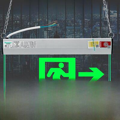 Πsouth消防应急标志灯Led悬挂钢化玻璃疏散指示安全出口灯