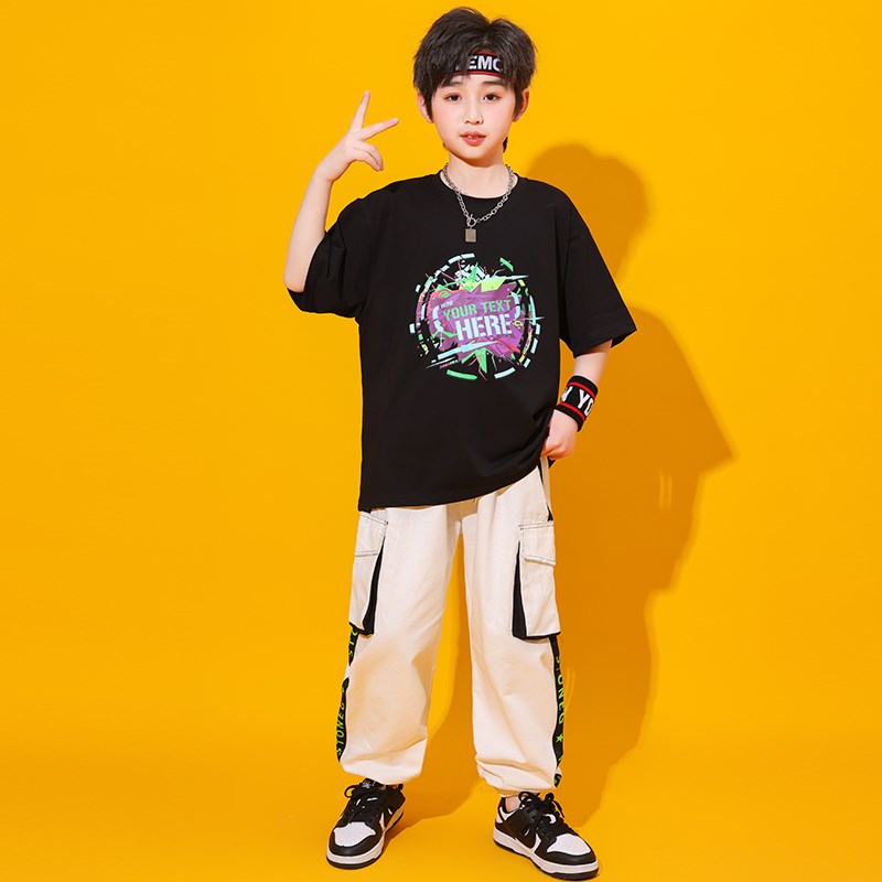 街舞嘻哈潮服女爵士舞练功服学生运动会啦啦队儿童演出架子鼓服装