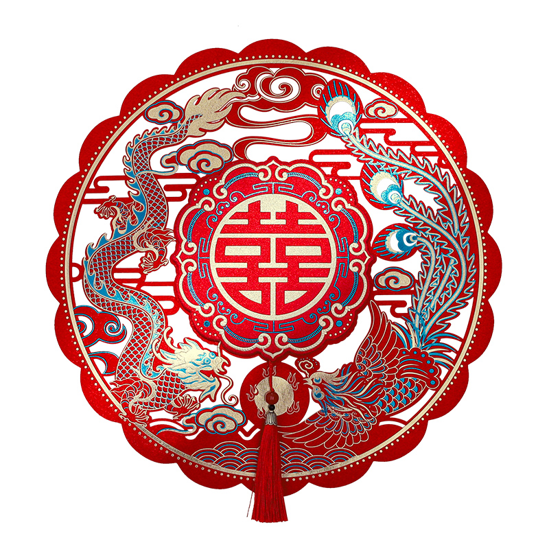结婚男方婚礼大门喜字贴套装婚庆囍字装饰房门贴新房卧室窗花