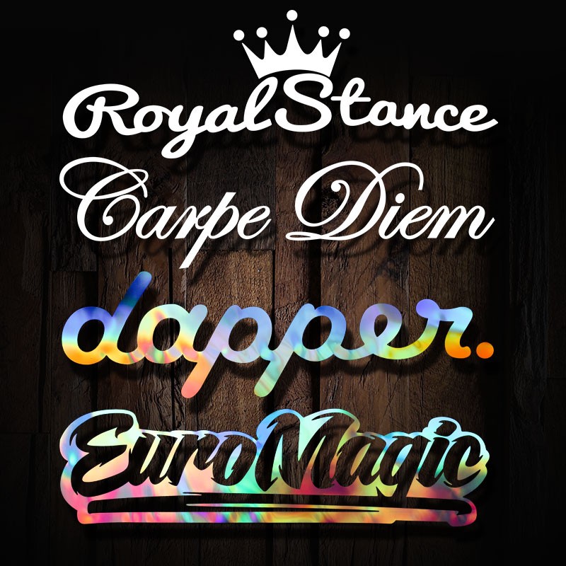 汽车贴纸创意个性英文前挡风玻璃车贴纸后档改装装饰贴七彩反光贴