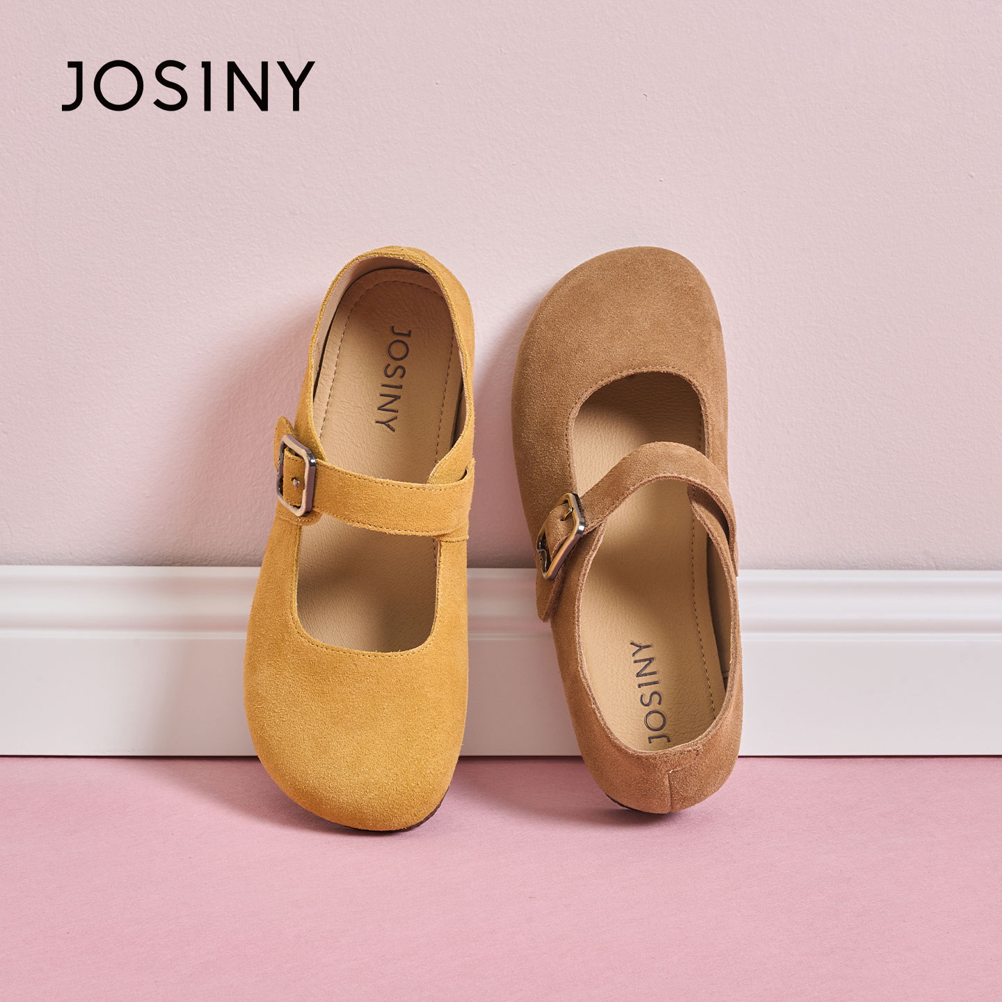 卓诗尼真皮女鞋轻软单鞋女2025秋