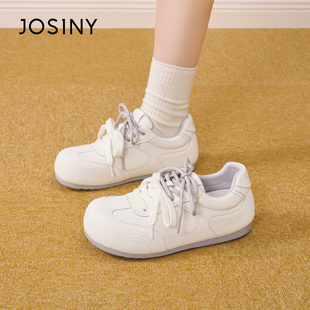卓诗尼秀气显脚小休闲鞋运动鞋女2026春季新款拼色内增高单鞋女鞋