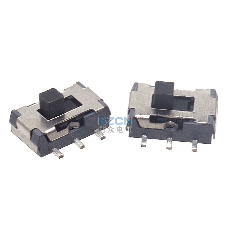 博众SSB03A416 拨动开关双排6脚2档手柄1.55mm拨动电源贴片开关