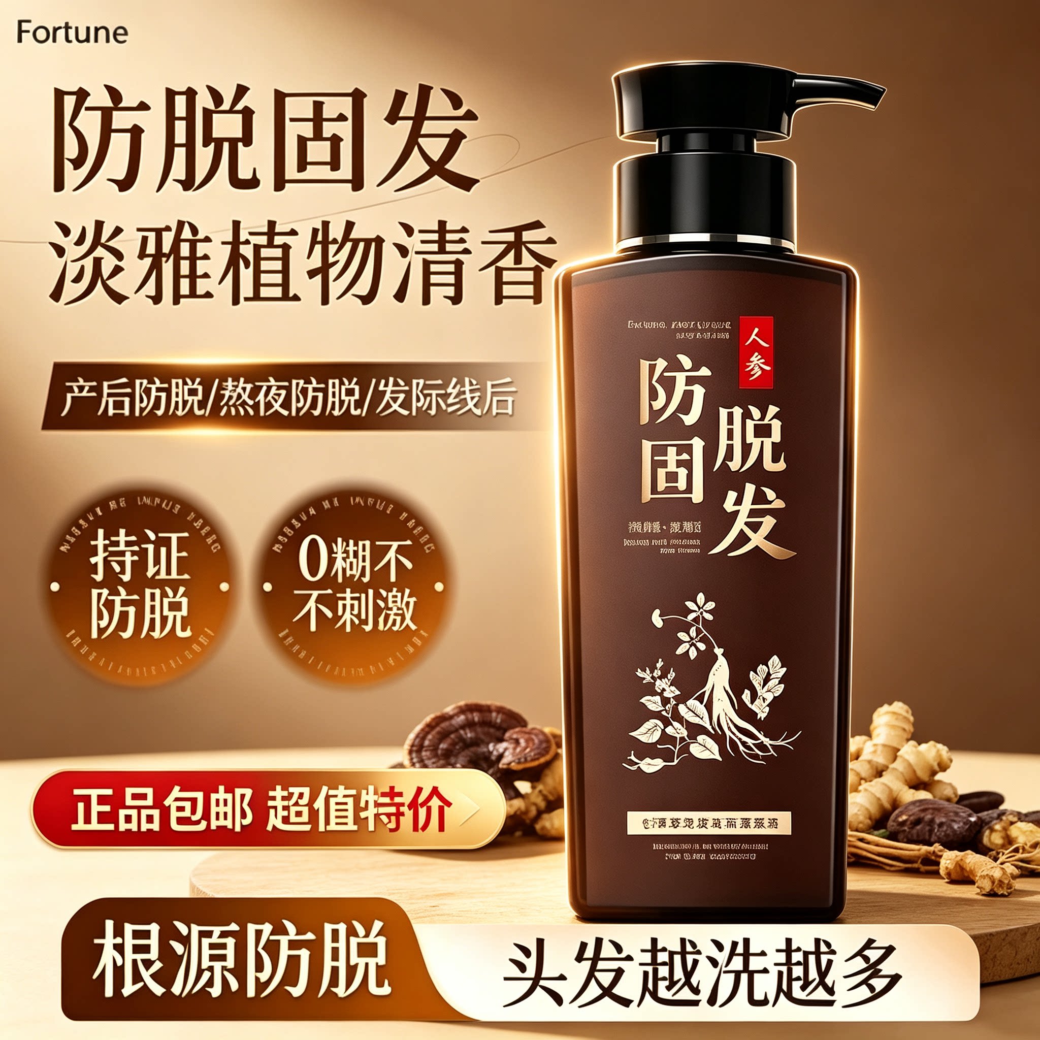 七味堂防脱洗发水侧柏叶旗舰正品