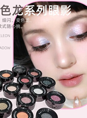 DELANCI单色眼影盘黑变色龙眼影