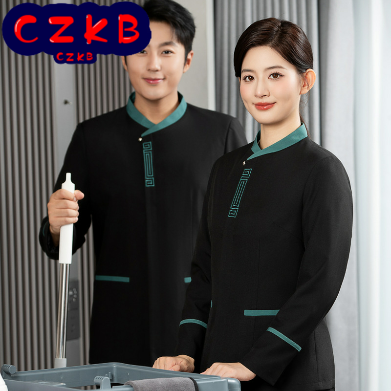 酒店售楼部保洁工作服女中式酒店