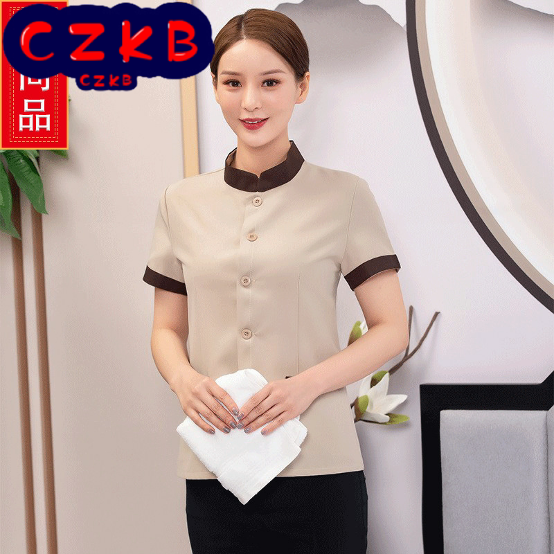 客房阿姨清洁服务员半袖 PA制服酒店工作服夏装保洁服短袖 宾馆