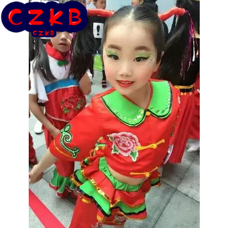 小荷风采儿童秧歌舞蹈演出服小辫