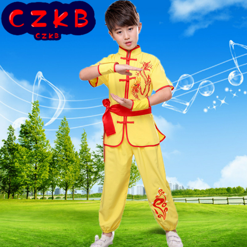 新款儿童武术服练功服训练服精忠