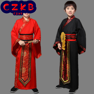 新款儿童古装汉服秦汉侠客服三国