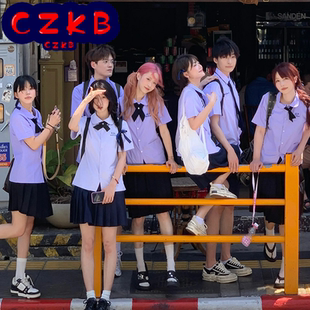 jk制服女泰国泰式 初高中毕业运动会合唱演出服 校服学院风班服套装
