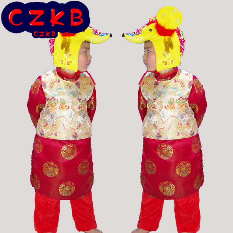 老鼠嫁女演出服儿童话剧鼠哥娶亲舞蹈服装幼儿园春晚小老鼠表演服