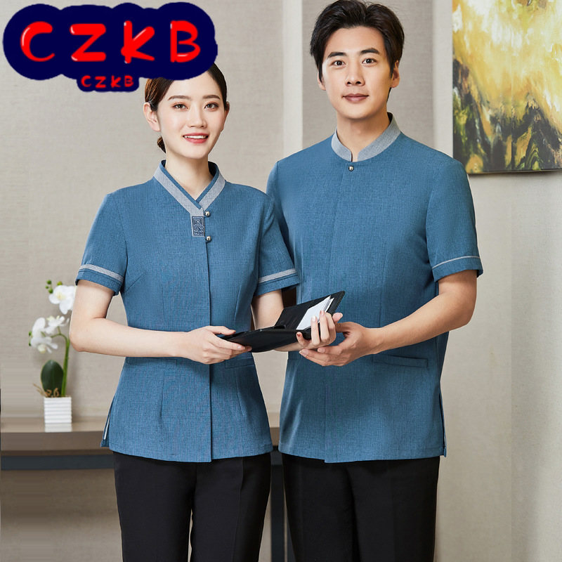 保洁工作服短袖酒店宾馆客房服务员制服物业单位清洁阿姨工装夏季