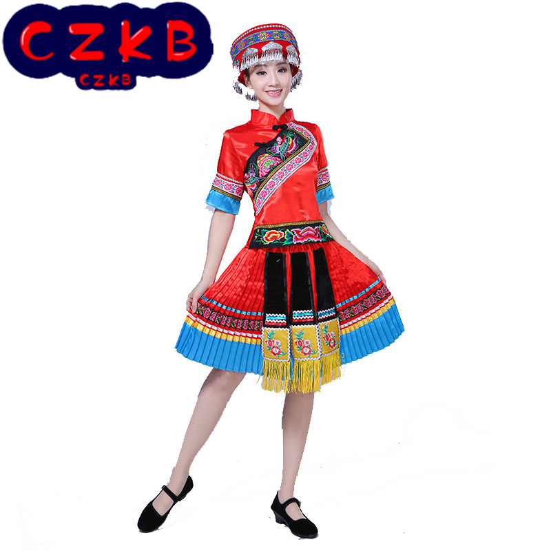 新款苗族服装女成人跳舞蹈演出服