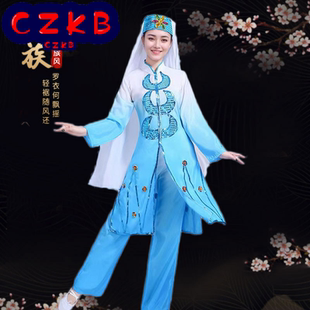 儿童新疆舞蹈服回族服饰哈萨克女族表演服男女童维吾尔族演出服装