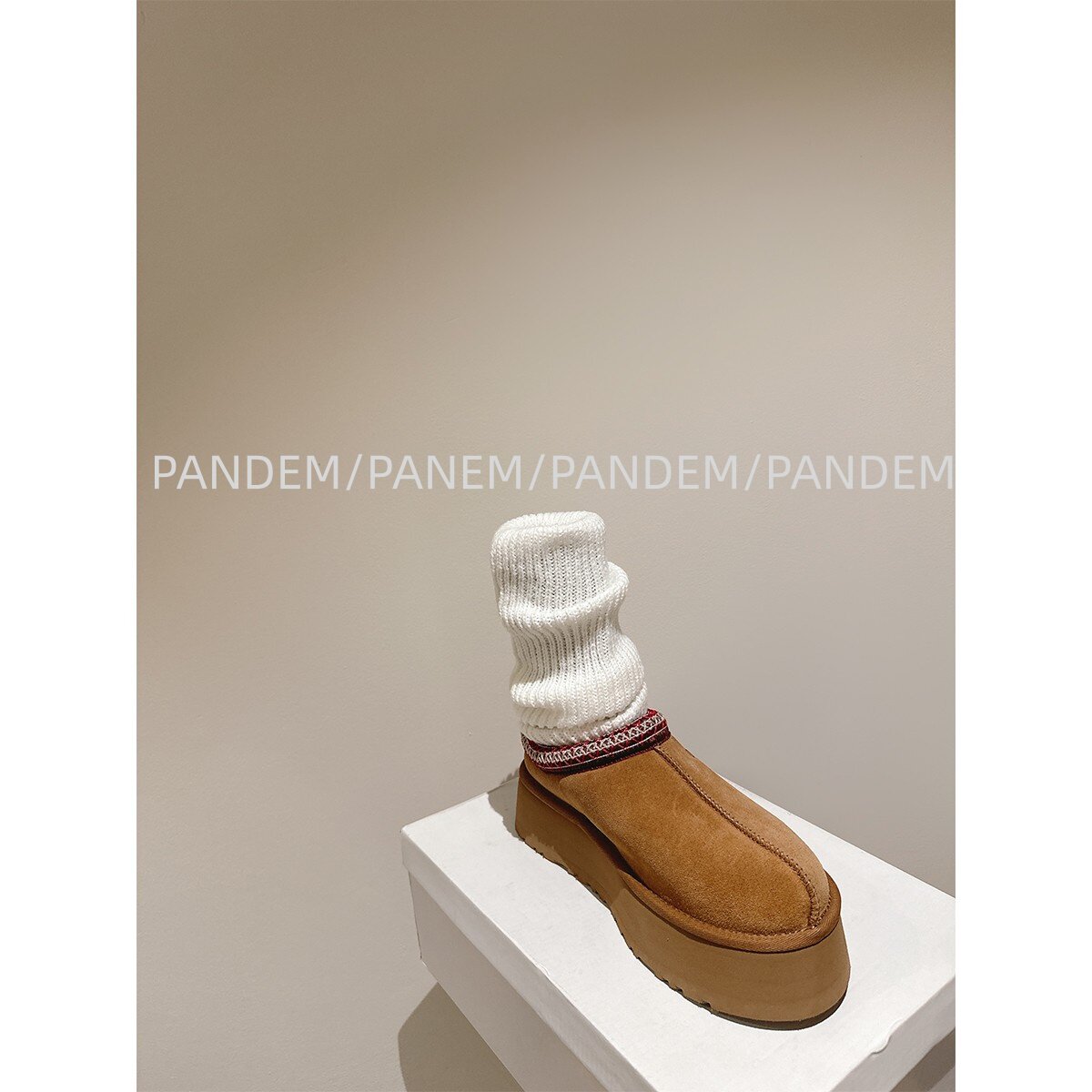PANDEM/9.23 民族风！2025雪地靴女款加绒冬季厚底皮毛一体半拖