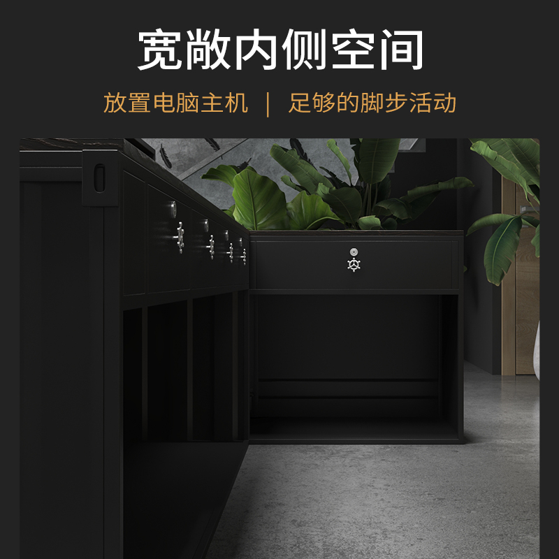 奶茶店吧台收银台柜台创意吧台柜商用店铺网红咖啡酒吧前台接待台