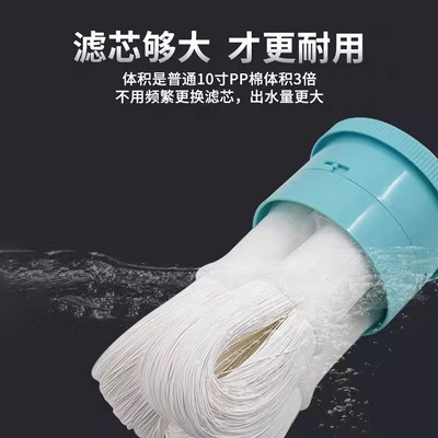 10寸20寸大胖PVDF超滤膜滤芯手洗膜黄泥水可拆洗大胖滤芯带衬前置