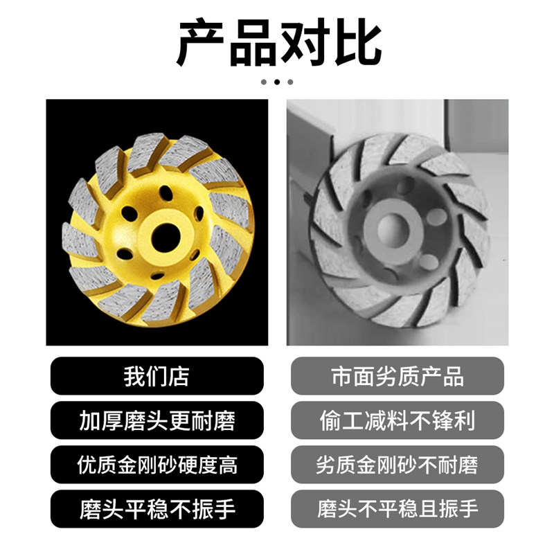 金刚石磨片角磨机打磨盘大理石材磨边轮混凝土水泥地坪磨盘磨光片