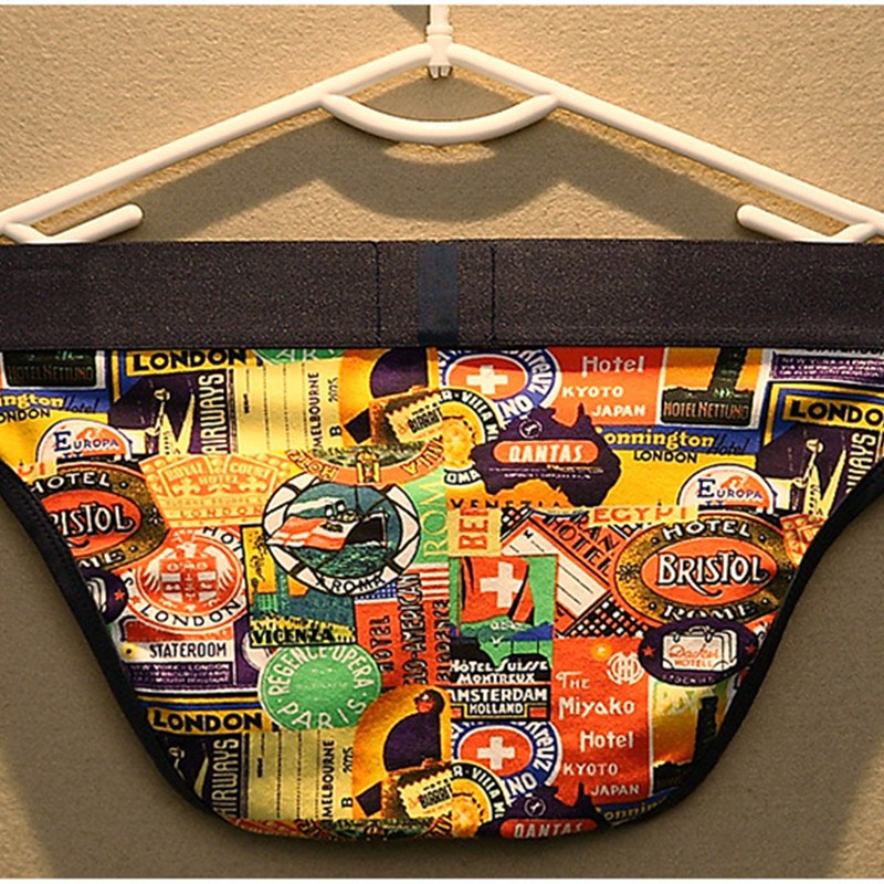 大囊袋男士三角内裤U凸设计透气潮流印花个性舒适男生短裤衩