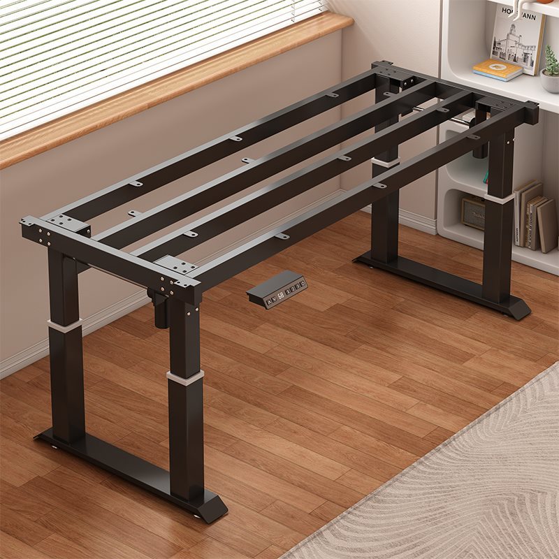 电动升降桌架家用办公桌腿双电机四横梁茶几书桌支架电脑桌子