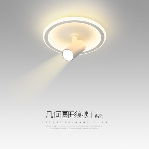 过道吸顶灯简约现代商铺明装射灯入E户进门玄关走廊旋转筒灯天花
