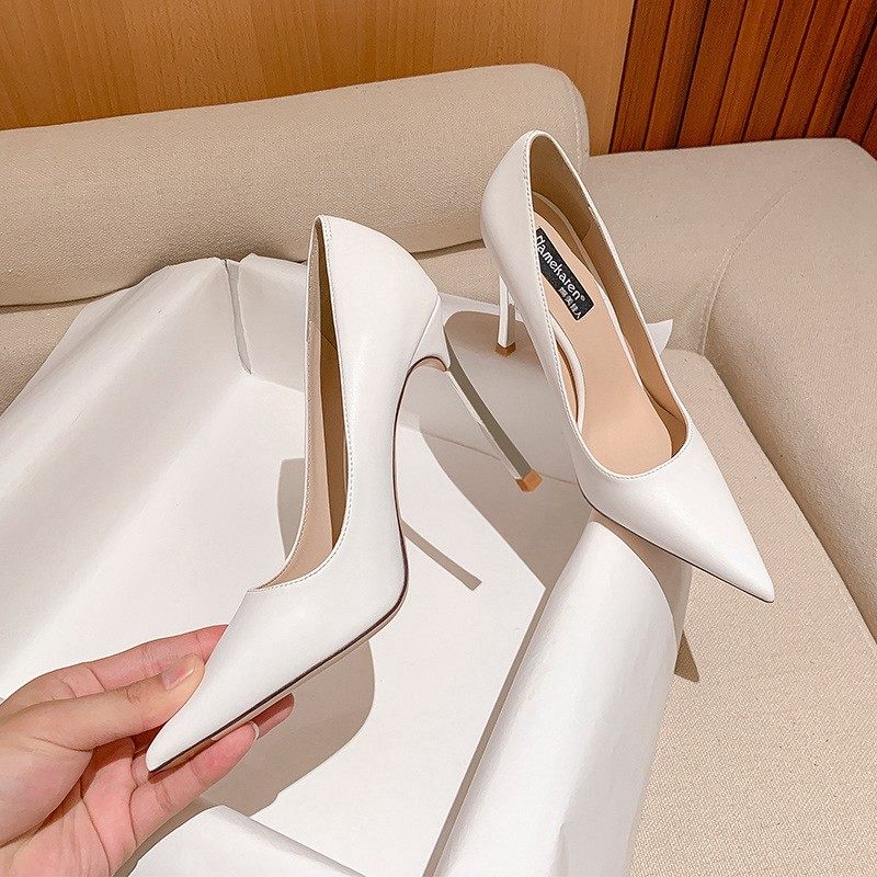 裸色超高跟鞋女细跟气质尖头浅口单鞋2021新款漆皮通勤工作鞋12CM,女鞋,浅口单鞋,淘宝优惠券,粉丝福利购,淘宝优惠卷