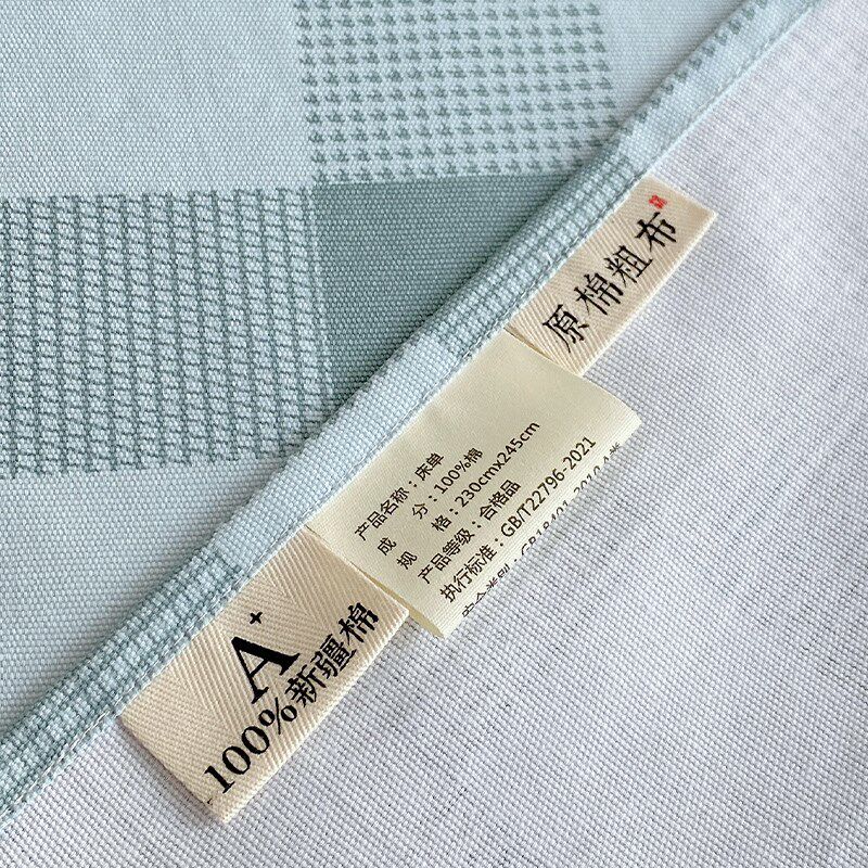 a类加厚老粗布床单单件纯棉100全棉格子老布被单三件套夏凉感睡单