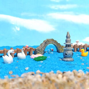 微景观西湖风景套餐小摆件断桥残雪走廊灯塔栈道造景盆景diy装饰