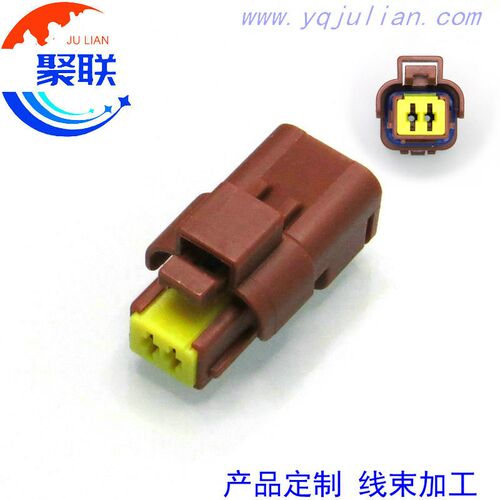 DJ7027YA-1.5-21 汽车发动机线束2P插头 含端子211PC022S1049棕色