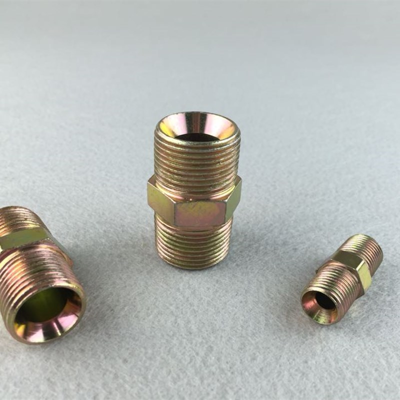 液压对丝高压油管接头转换过渡接头英制64度锥C型1/8 1/4 1/2 3/4