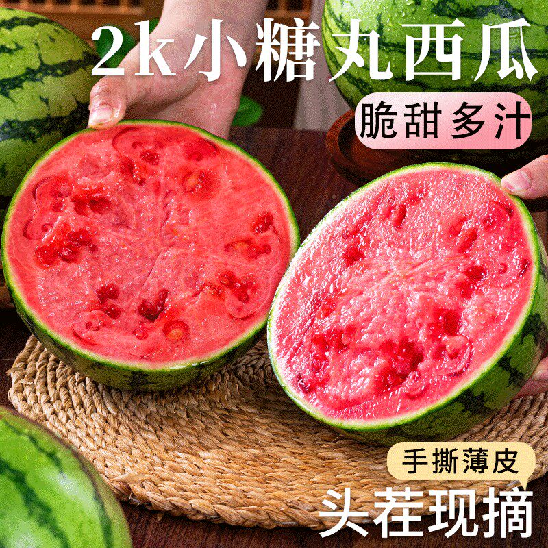 【下单立减30】正宗2K小糖丸西瓜手剥皮小西瓜应季新鲜水果薄皮