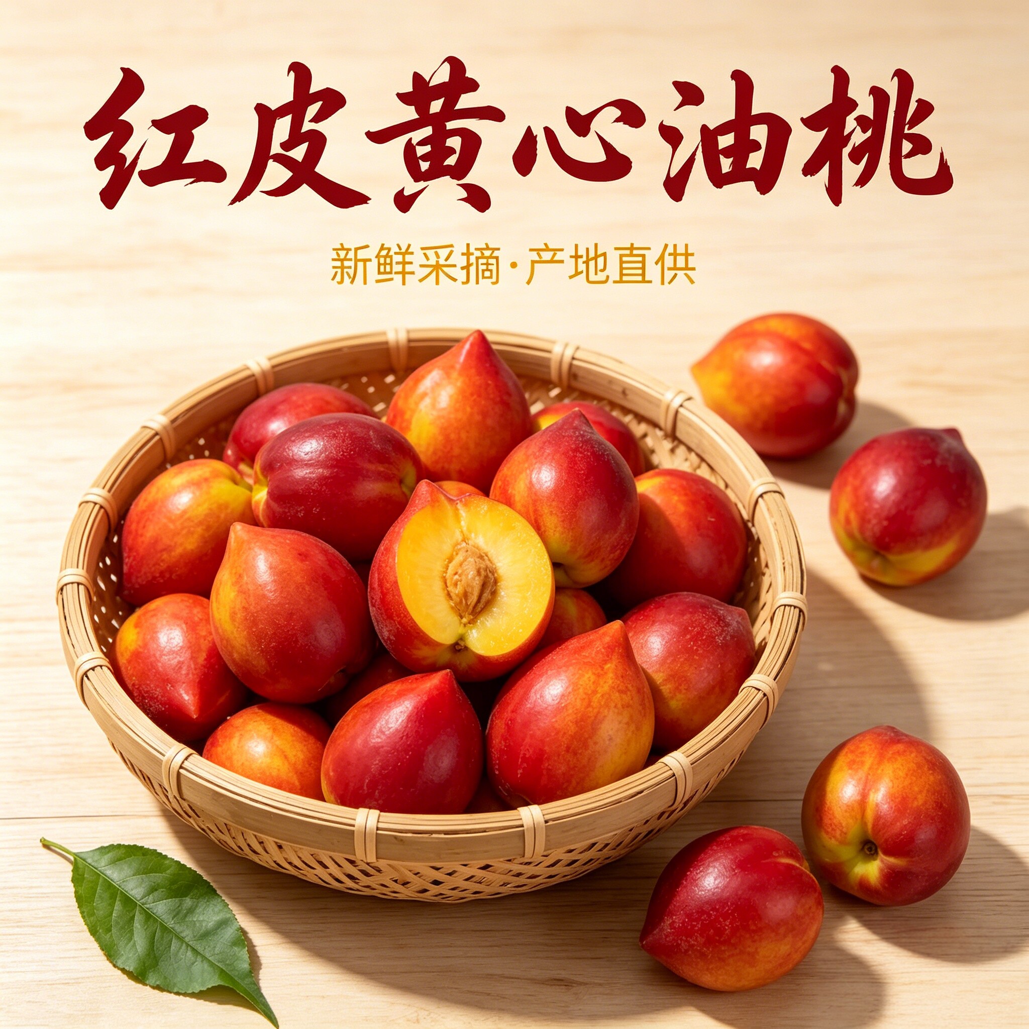 【下单立减30】山东红皮黄肉油桃当季水果油桃整件包邮新鲜水果