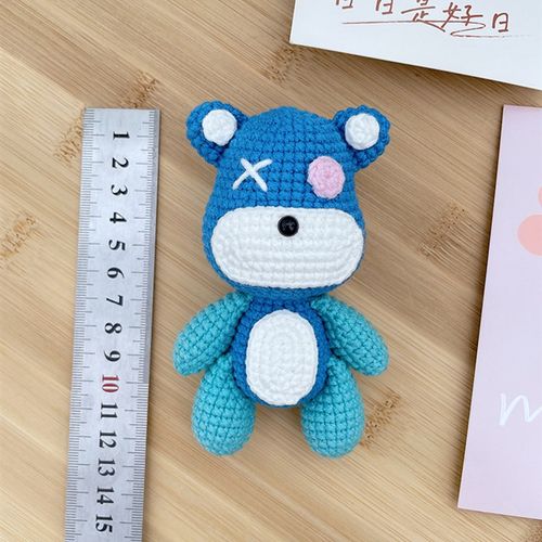 提伯斯熊玩偶包包挂件手工编织diy材料包情侣手工制作礼物成品