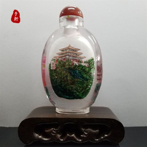 私人订制内画鼻烟壶可来图公司LOGO人物风景均可按要求定制