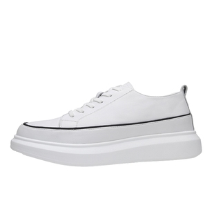 子男秋季 潮流百搭Q板鞋 2021年新款 韩版 厚底透气小白 白色休闲鞋 鞋