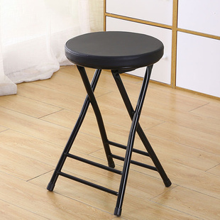 软座折叠凳靠背凳子家用椅便携马扎简约餐桌椅子高圆凳小板凳简易