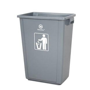 酒店饭店长方形无盖垃圾桶40升大号办公室大容量家用商用厨房60L