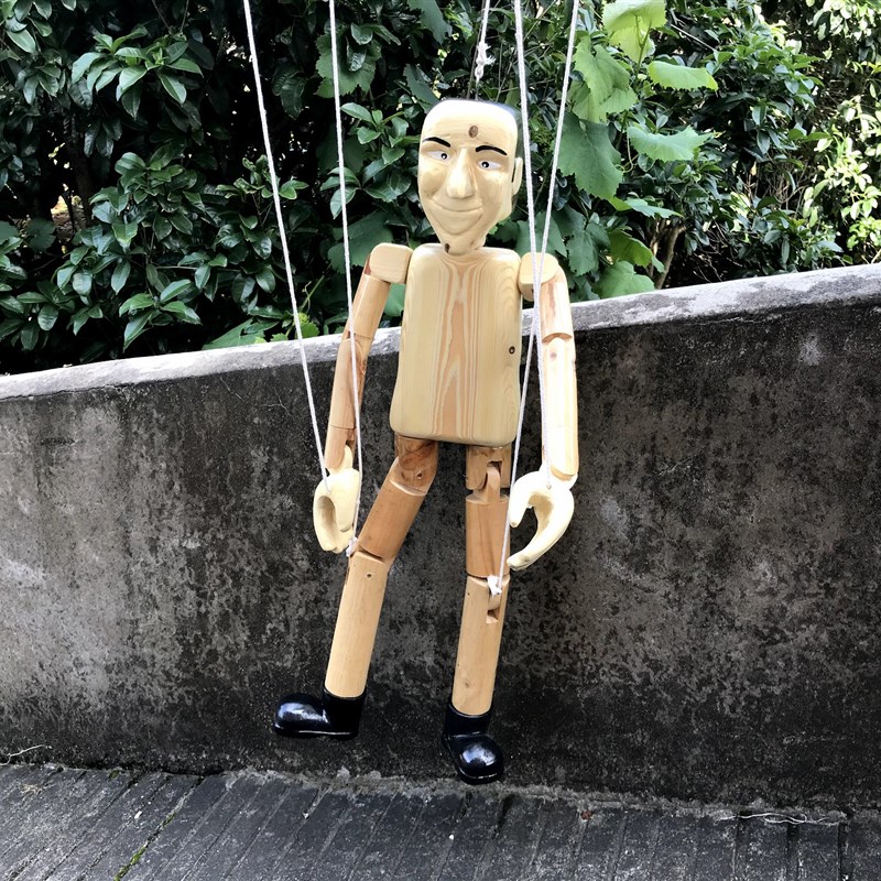实木质吊线关节木偶模型玩具装饰摆件道具人型手工玩偶工艺品