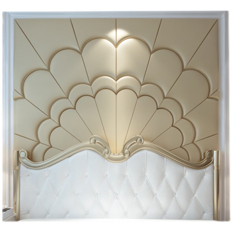 主卧床头软包背景墙现代简约卧室欧式软包客厅电视背景墙硬包沙发