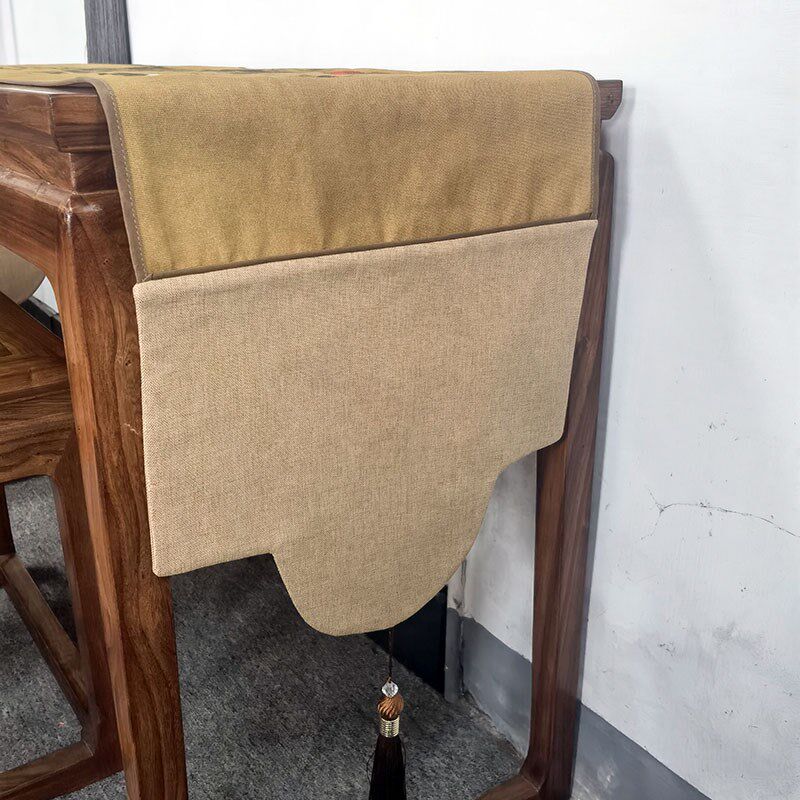 听琴图古琴桌旗盖布防尘布桌布双层加厚亚麻布防滑效果好