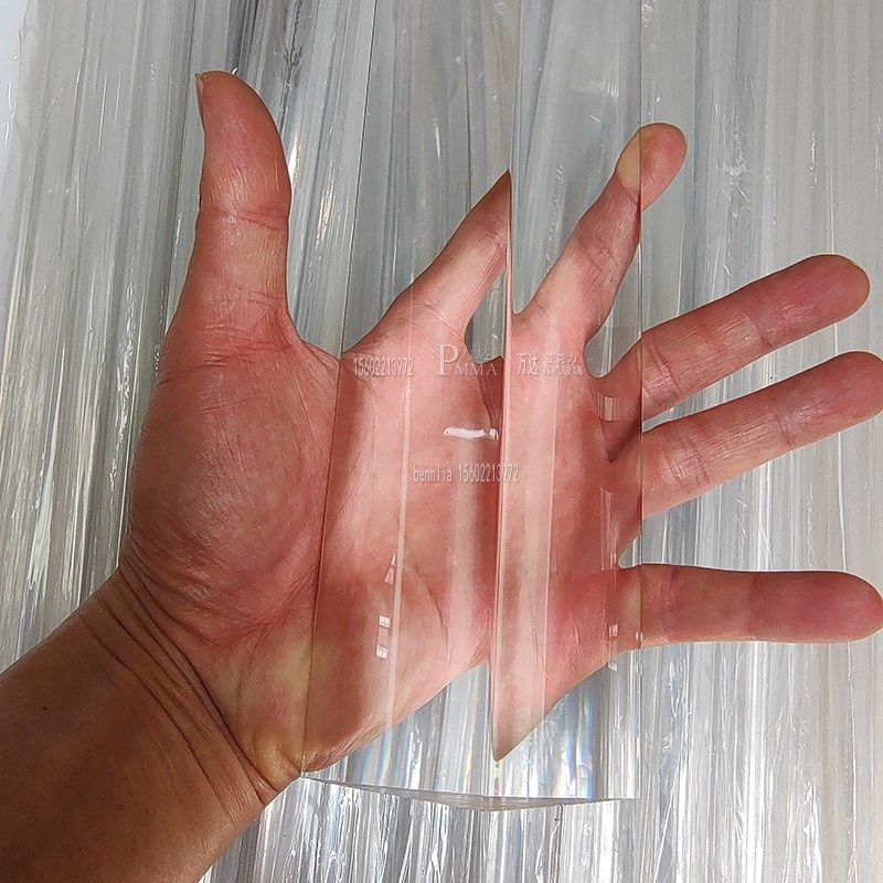 50*50mm透明有机玻璃等腰直角三角柱 亚克力PMMA三角形棒30*30mm