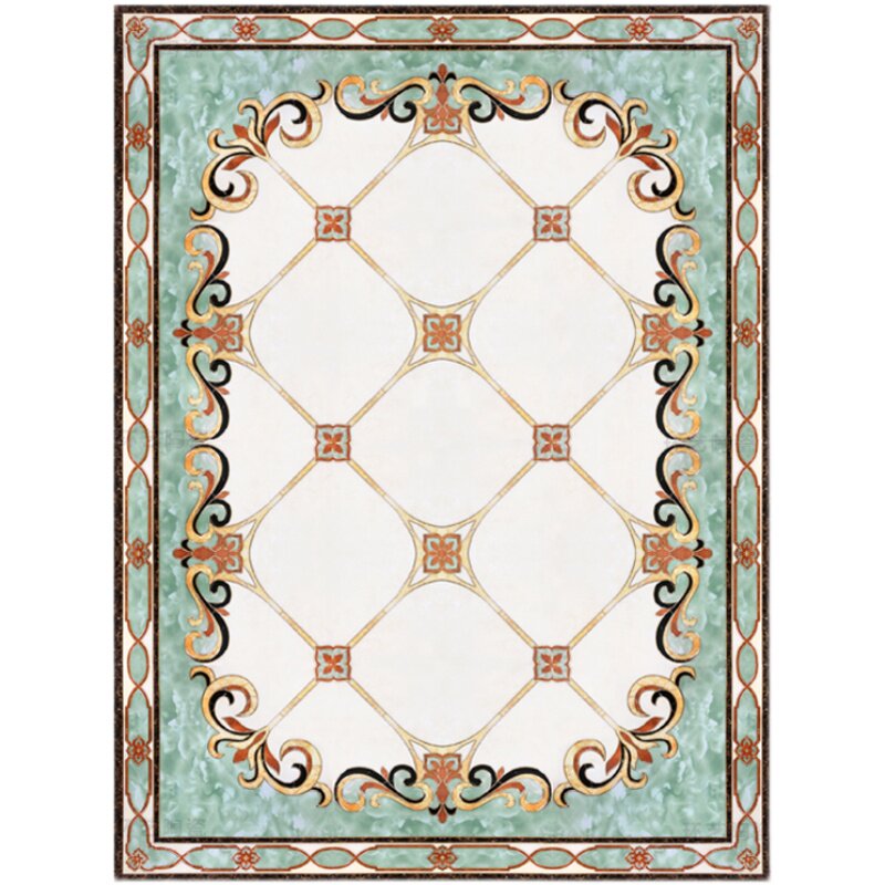 欧式拼花瓷砖800x800 客厅微晶石地板砖饭厅过道玄关拼花图抛晶砖